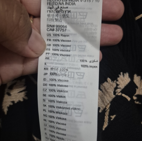 Billabong Black and Cream Floral Dress - Picture 5 of 5